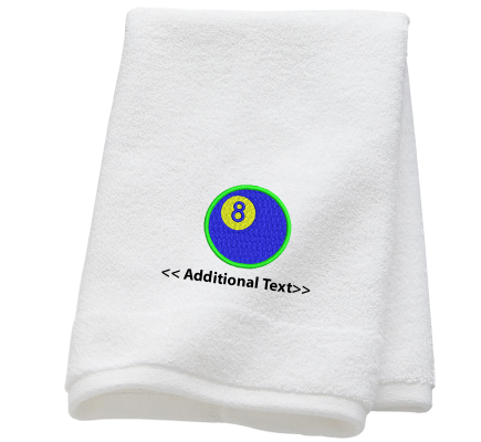 Personalised 8 Ball Sports Towels Terry Cotton Towel
